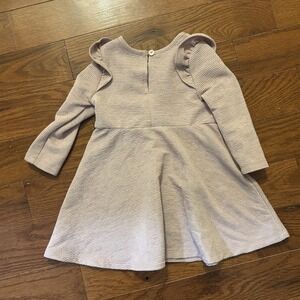 Peppa And Julie 12M Ribbed Blush Pink Dress Log Sleeve Ruffle Little Girl Dress